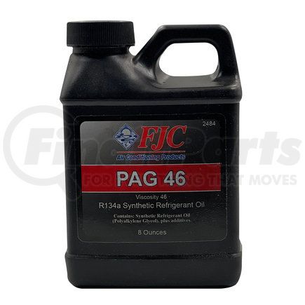 FJC, Inc. 2484 Refrigerant Oil - OE Viscosity PAG Oil 46, Synthetic, 8 Oz., for use with R-134A Only