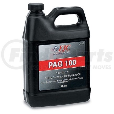 FJC, Inc. 2488 Refrigerant Oil - OE Viscosity PAG Oil 100, Synthetic, 100 Quart, for use with R-134A Only
