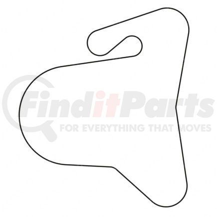 Detroit Diesel A4729933296 Serpentine Belt - V-Ribbed, 2691mm