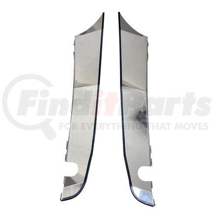 Torque Parts TRFR129R Passenger Side Bumper Stripe - Stainless Steel, with Hole, 2018+ Freightliner Cascadia