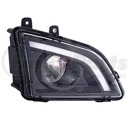 Torque Parts TRV097DR Fog Light - Right Side, Black, LED, for 2018+ Volvo VNL Trucks