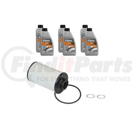 Vaico V10-3025 Filter W/ O-Ring, Oil Drain Plug Gaskets and Transmission Oil (DCG 6 ltr)
