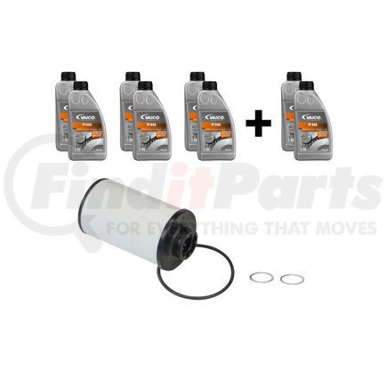 Vaico V10-3025-XXL Filter W/ O-Ring, Oil Drain Plug Gaskets and Transmission Oil (DCG 8 ltr)