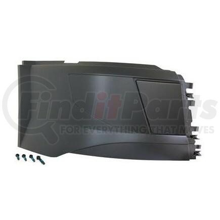 Volvo HDB010272R Bumper Corner - 2015 - 2019 Volvo VNL Short Hood, without Fog Lamp Holes, Black Plastic, Right Side