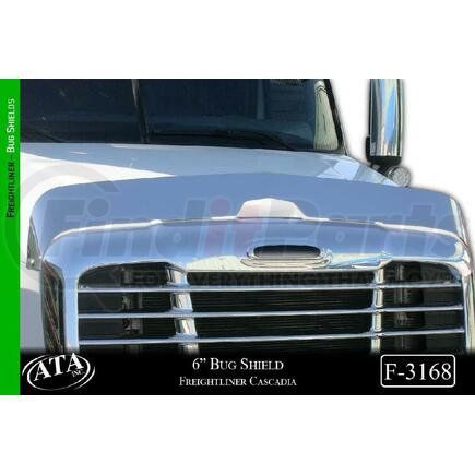 Aranda F-3168 NEW AFTERMARKET 430 16 GA STAINLESS STEEL 6 INCH BUGSHIELD FITTING FREIGHTLINER CASCADIA