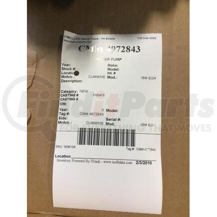 Cummins 4972843 Engine Water Pump