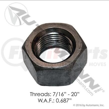 Automann PNF103 SAE HEX NUT 7/16IN-TPI 20