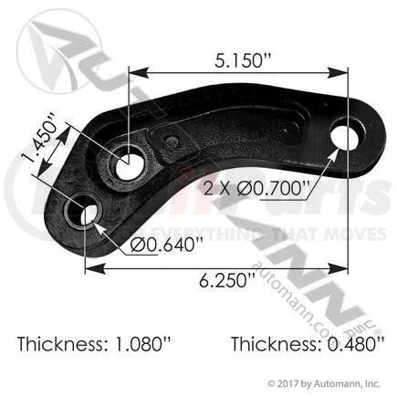 Automann M134706 Hood Hinge, Right Hand Hood Pivot, fits Various Peterbilt Models