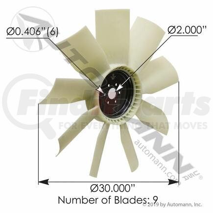 Automann 810.FB9909 FAN BLADE