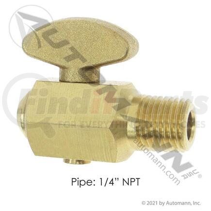 Automann 177.4040 Wing-Handle Manual Air Tank Drain Valve, 1/4" NPT (1/4-18), 30 PSI Max Pressure