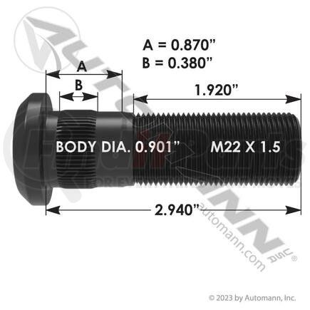Automann 201.6215 WHEEL STUD