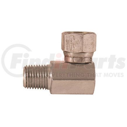 Buyers Products h9405x6x8 3/8-18in. NPSM Female Pipe Swivel To 1/2-14in. Male Pipe Thread 90° Elbow