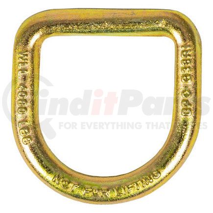 Buyers Products b38rzy Tie Down D-Ring - 1/2 in. Forged, Yellow Zinc Plated Only