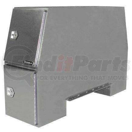 Buyers Products bp855524p 55X24X85in. Offset Floor Primed Steel Backpack Truck Box - 9.1in. Offset