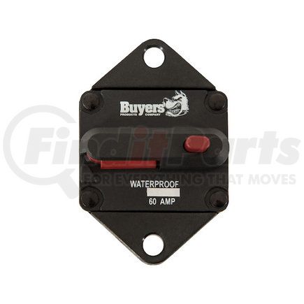 Buyers Products cb62pb Circuit Breaker - 60 AMP, Push-To-Trip Circuit Breaker