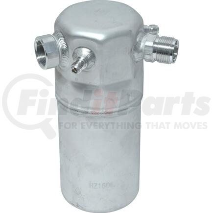 Universal Air Conditioner (UAC) RD6254C A/C Accumulator - Aluminum, Natural, Round, Vertical, 230mm Length, for 1988 Pontiac Fiero