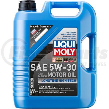 Liqui Moly 2039 Motor Oil - Longtime High Tech, SAE 5W-30, Fully Synthetic, 5 Liter
