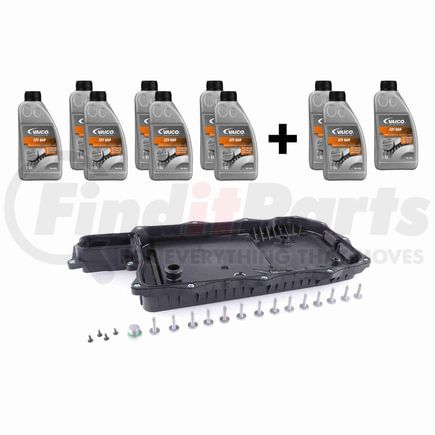 Vaico V204061XXL Oil Pan W/ Gasket, Transmission Oil (8HP 10 ltr), Instl Hardware