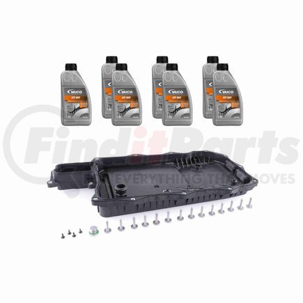 Vaico V204061 Oil Pan W/ Gasket, Transmission Oil (8HP 7 ltr), Instl Hardware