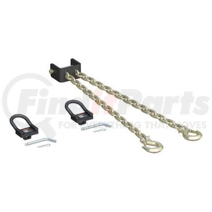 CURT MANUFACTURING 16612 CURT 16612 CrossWing 5th Wheel Safety Chain Assembly with Rail Anchors