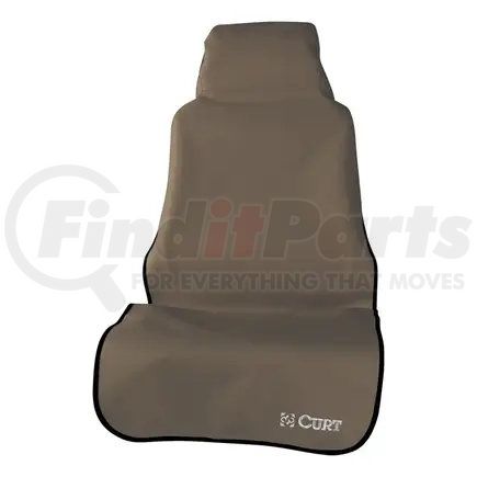 CURT MANUFACTURING 18502 Seat Defender 58in. x 23in. Removable Waterproof Brown Bucket Seat Cover