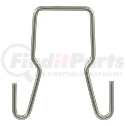 CURT Manufacturing 45807 CURT 45807 Trailer Safety Chain Holder Bracket for 2-inch Shank; Clip-On Stainless Steel Hanger Hooks
