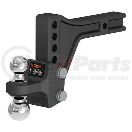 CURT Manufacturing 45935 CURT 45935 Adjustable Trailer Hitch Ball Mount with Dual Ball; 2in. Shank; Up to 15;000 lbs
