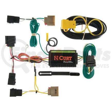 CURT Manufacturing 55050 Custom Wiring; 4-Way Flat Output; Select Dodge Caliber; Jeep Patriot; Compass