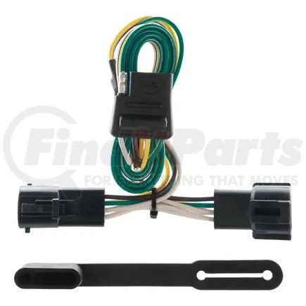CURT Manufacturing 55314 Custom Wiring Harness; 4-Way Flat Output; Select Ford Ranger