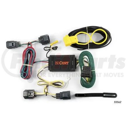 CURT Manufacturing 55562 Custom Wiring Harness; 4-Way Flat Output; Select Dodge Magnum