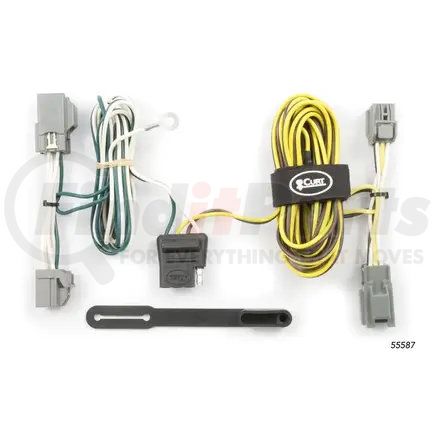 CURT Manufacturing 55587 Custom Wiring Harness; 4-Way Flat Output; Select Ford Freestyle; Five Hundred