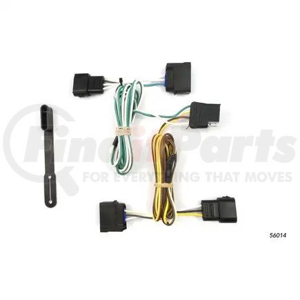 CURT MANUFACTURING 56014 Custom Wiring; 4-Way Flat Output; Select Chevrolet Corvette; Ford Focus; Ranger