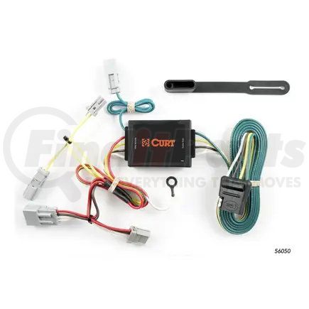 CURT MANUFACTURING 56050 Custom Wiring Harness; 4-Way Flat Output; Select Honda Accord Coupe