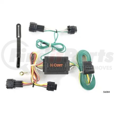 CURT Manufacturing 56084 Custom Wiring Harness; 4-Way Flat Output; Select Nissan Cube