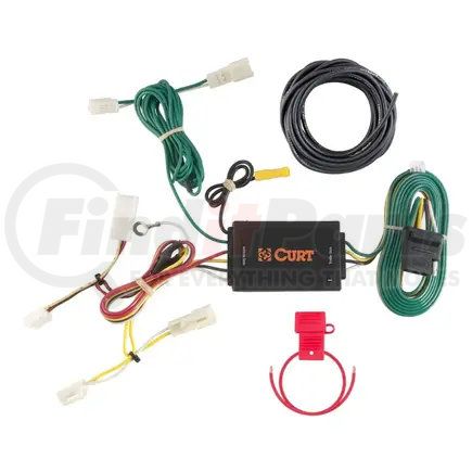 CURT Manufacturing 56106 Custom Wiring Harness; 4-Way Flat Output; Select Toyota Sienna