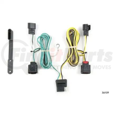 CURT Manufacturing 56109 Custom Wiring Harness; 4-Way Flat; Select Dodge Journey without LED Lights