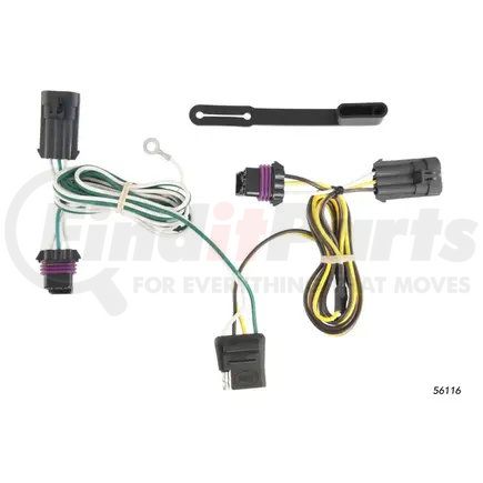 CURT MANUFACTURING 56116 Custom Wiring Harness; 4-Way Flat Output; Select Chevrolet Impala