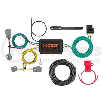 CURT MANUFACTURING 56138 Custom Wiring Harness; 4-Way Flat Output; Select Ford Focus Sedan