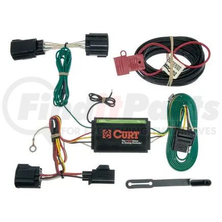 CURT MANUFACTURING 56140 Custom Wiring Harness; 4-Way Flat Output; Select Ford Focus Hatchback