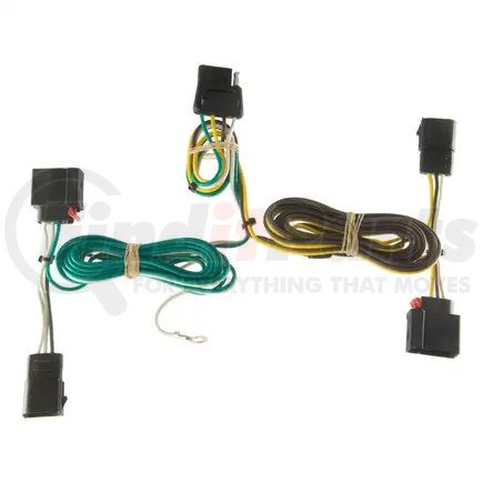 CURT Manufacturing 56133 Custom Wiring Harness; 4-Way Flat Output; Select Dodge Durango