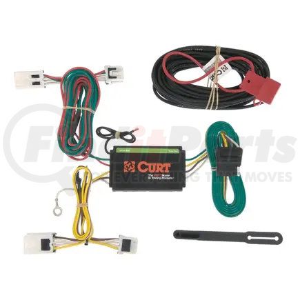 CURT Manufacturing 56148 Custom Wiring Harness; 4-Way Flat Output; Select Nissan NV1500; NV2500; NV3500