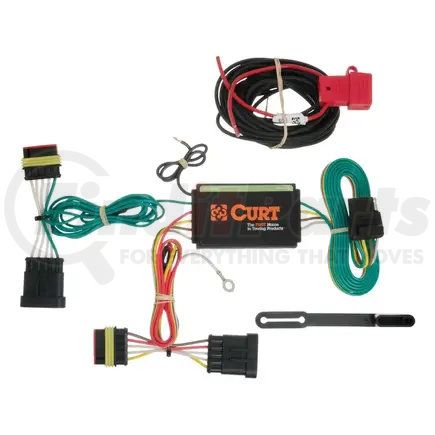 CURT MANUFACTURING 56174 CURT 56174 Vehicle-Side Custom 4-Pin Trailer Wiring Harness; Fits Select Fiat 500