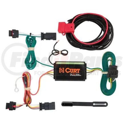 CURT Manufacturing 56181 Custom Wiring Harness; 4-Way Flat Output; Select Chevrolet Traverse