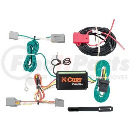 CURT Manufacturing 56218 Custom Wiring Harness; 4-Way Flat Output; Select Ford Transit Connect