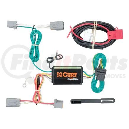 CURT MANUFACTURING 56224 Custom Wiring Harness; 4-Way Flat Output; Select Volvo S60; Cross Country
