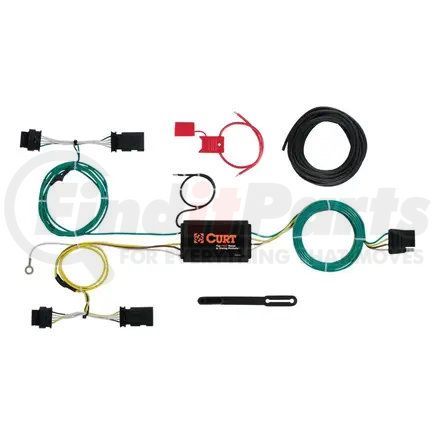 CURT Manufacturing 56274 Custom Wiring Harness; 4-Way Flat Output; Select Jeep Renegade