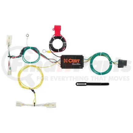 CURT MANUFACTURING 56275 Custom Wiring Harness; 4-Way Flat Output; Select Toyota Prius C