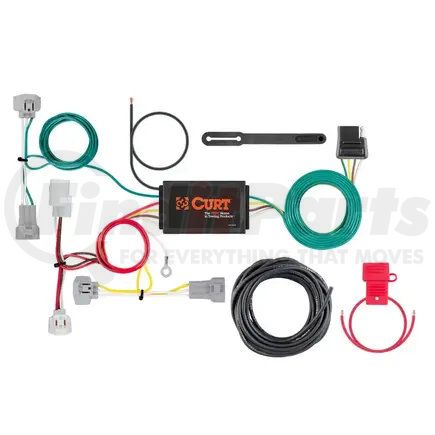 CURT Manufacturing 56282 Custom Wiring Harness; 4-Way Flat Output; Select Toyota Tacoma