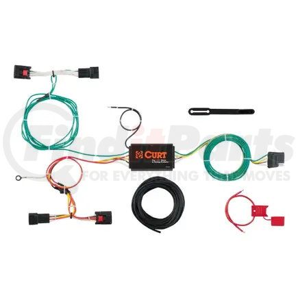 CURT Manufacturing 56297 Custom Wiring Harness; 4-Way Flat Output; Select Land Rover Discovery Sport