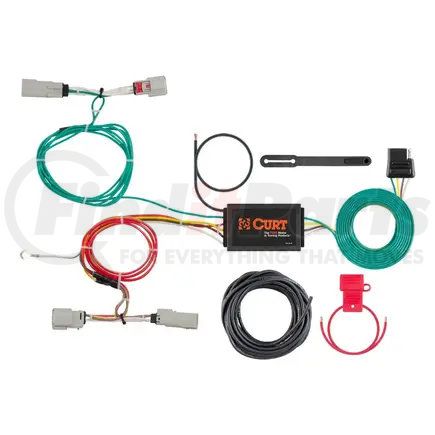CURT Manufacturing 56298 Custom Wiring Harness; 4-Way Flat Output; Select Lincoln MKX